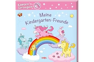 HABA Einhorn Freundebuch für Kindergartenkinder – Glitzerglückwelt Album mit Geburtstagskalender, Fotoseiten & kreativen Eintragseiten – Perfektes ... Kita & Vorschule (Meine Kindergarten-Freunde)