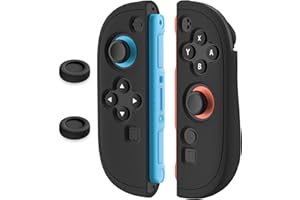 FANPL Silicone Case for Nintendo Switch 2 Joycon Controller, Protective Cover for Joycon 2 Soft Shell with 2 Thumb Grips, Comfortable Ergonomic Design & Easy Installation -Thickened Version (Black)