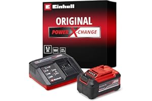 Einhell - Original Kit de principiantes PXC 18V 5,2Ah (batería y cargador rápido, 18V, máx. 1260W, universal para equipos PXC, sist. de gestión de batería ABS controlado por proceso