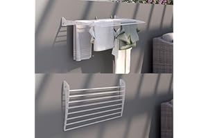 foxydry Fold - Tendedero de Pared, tendedero de Pared Plegable para balcón, de Interior o Exterior, de Aluminio y Acero (Gris Down, 1 x Fold 120)