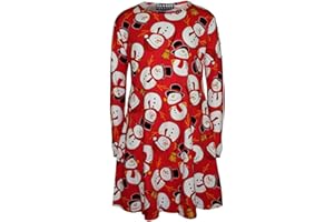 A2Z 4 Kids Girls Dress Christmas Dress Round Neck Full Sleeves Comfortable Lightweight Trendy Xmas Party Wear Festive Dresses 5-13 Years