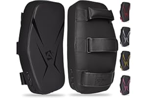 AQF Bouclier De Frappe, Coussin De Frappe, Pao Boxe Cuir Maya Courbé Kick Shield, Pattes d'ours Boxe, Thai Pad, Punching Cible pour MMA, Taekwondo, Boxing, Karate, Arts Martiaux & UFC