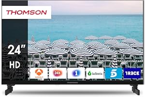 THOMSON 24 Pulgadas (60 cm) LED HD Easy TV - No Smart - Hotel Mode, USB, HDMI, Triple-Tuner (Cable/Satélite/Antena), AV IN, Ci+, A+ Panel - 24HD2S13