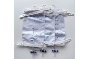 BOOFIRE Bolsa de drenaje Bolsa de pierna Bolsa de pierna Urinaria Bolsa de incontinencia urinaria con diseño de doble vendaje y drenaje rápido y fácil 32 oz (1000 ml) (3)