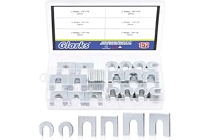 Glarks 152Pcs 3/8 "1/2" Kit universale per spessori del corpo, spessore universale del corpo per allineamento automatico per regolare parti del corpo o allineamento del camber