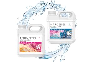 Funxim Epoxidharz set, 2L/68oz Clear Epoxidharz mit härter 1: 1 Verhältnis Glasklar Gießharz Set Ungiftiges Epoxy Resin für Kunstgießharz, Schmuckherstellung, Formen, DIY Crafts