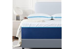 Hiimgo Matelas 90x190x16cm, Matelas en Mousse à Mémoire de Forme, Fermeté Moyenne,7 Zones de Confort, Soutien Parfait, Réversible à Deux Faces Utilisables