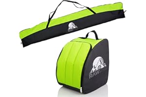 Rawstyle Borsa da sci per scarpe da sci, 160 cm o 180 cm, impermeabile, per sci e sci
