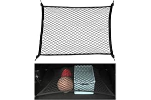VOVANE Red Bagażnik samochodowy Sieć do przechowywania fotelików samochodowych Sieć bagażowa Samochody Organizator do przechowywania Sieć z 4 haczykami, Czarny