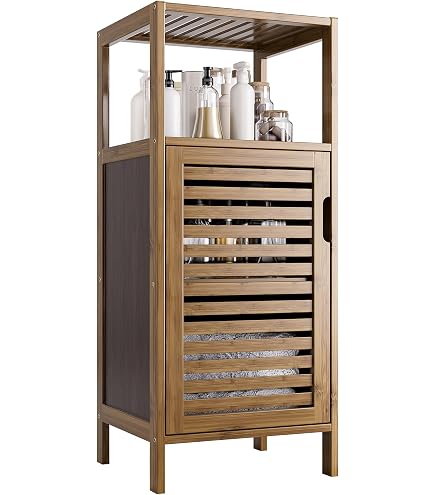 Gecheer Armadietto Bagno Rovere Marrone 60x33x60cm Legno Ingegnerizzato - 10