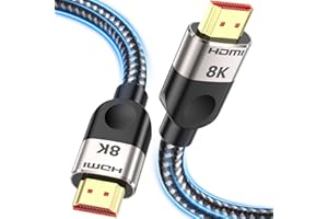 Southlight Câble HDMI 3M,Câble 2.1 HDMI 8K@60Hz 4K120Hz Ultra Haut Débit 4K 240Hz 144Hz 120Hz 8K60Hz HDR10+ ARC eARC HDCP2.3 Netflix Roku TV PC Monitor Projecteur