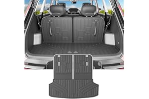 powoq Cargo Mat Compatible with 2024 2025 KIA EV9 Trunk Mat Cargo Liner TPE Backrest Mat Replacement for 2024 2025 KIA EV9 Accessories