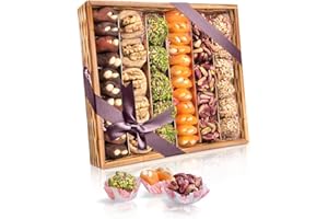 ‎MALATYA PAZARI PALANCI Gesunde Snacks Mix Geschenkkorb | vegane Süssigkeiten Mix | glutenfrei | getrocknete Aprikosen, Pistazien, Mandeln, Feigen mit Walnüsse, Datteln | Trockenfrüchte | Geschenkset (800g (mit Feigen))