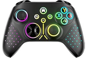 Gamrombo Wireless Controller for Xbox Series X|S, Xbox One, PCs, iOS/Android, Bluetooth Gamepad with RGB Lighting, TURBO, Macro, Dual Vibration, 6-Axis Sensor, 3.5mm Audio Jack