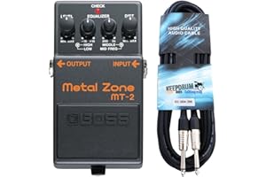 BOSS GUITAR EQUIPMENT Boss MT-2 Metal Zone Distortion Pedal + keepdrum Gitarrenkabel