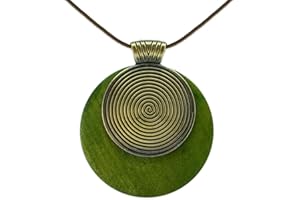 SOUL-CATS SoulCats Holzmedaillon Spirale mit Lederband