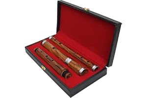 NORTH EDGE Irish D Flute Key Tin Whistle Traditional Blowing Instrument 3 Parts 23" and 4 Parts 26" Student Level Professional Rosewood Flutes With Tuning Slides