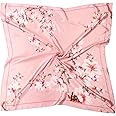 DRESHOW Large Square Satin Headscarves Hair Scarves Silk Accessories Classic Patterned Squares Beach Bandanas for Women