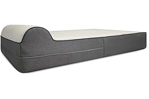 KOPEKS Copertura di ricambio per letto per cani in memory foam, a prova di masticazione, extra large (dimensioni Jumbo), grigio deluxe