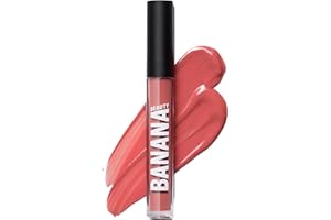 Banana Beauty Półmatowa pomadka w płynie z zachowaniem 10 h (karamelita/intensywny nude) – matowa pomadka do ust dla pełnych ust – ochrona przed wysychaniem i intensywna objętość