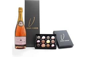 Vino Coco Pink Champagne & Chocolate Truffles Gift Set - 12% ABV