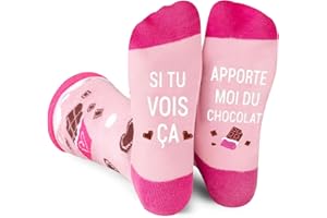 DPKOW Chaussettes Homme Femme, Chaussettes Coton Humour, Idee Cadeau Homme Femme Original Utile, Femme Homme Cadeaux d'anniversaire Noël fête des pères Fête des mères