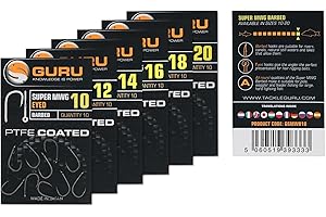 Tackle Guru - Super MWG Eyed Barbed Fishing Hooks