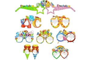 Bomtop 24 Stück Einschulung Deko junge/mädchen, Alles Gute Zum Schulanfang Brille, Schulanfang geschenke, Party Photo Booth Requisiten, Schulanfang deko, Einschulung Partybrillen, Deko einschulung