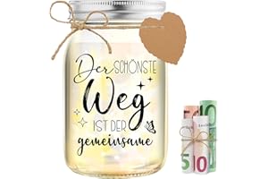 HSDSH LED Flaschenlicht Hochzeit, Hochzeitstag Geschenk, Verlobungsgeschenk, Hochzeitsgechenk, Goldene Hochzeit Silberhochzeit Jahrestag Geschenk, Geschenkideen Leuchtflasche für Brautpaar Schätzchen