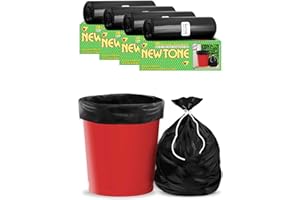 Newtone Premium Garbage Bags (Small) Size 43 cm x 51 cm 4 Rolls (120 Bags) (Black Color) (Dustbin Bag/Trash Bag) (Black Color