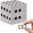 TERRIFI 24 Pcs Miniature Cinder Blocks, Mini Bricks with 1/12 Scale, Mini Dollhouse Accessories, Mini Cement Building Blocks, Suitable for Kids (Gray)