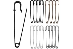 Urmspst 16 Piezas Imperdibles Grandes (Nuevo), 10cm Alfileres de Seguridad, Pines de Seguridad para Ropa,Mantas,Lona,Cuero, Manualidades, Faldas, Imperdibles Extra Grande Resistente