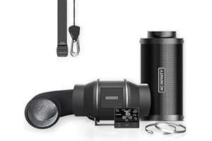 AC Infinity Air Filtration PRO Kit 150mm, Inline Fan, Temperature Humidity VPD Controller w/WiFi App Control, Carbon Filter, Ducting, Ventilation System for Grow Tents, Hydroponics, Indoor Gardening