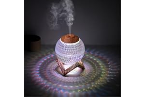 MARZIUS Portable Crystal Ball Humidifier,450ml,USB Powered with Colorful Night Lights and Waterless Auto Shut-Off,for Office Room Bedroom