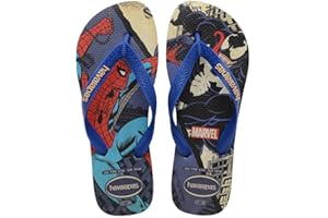 Havaianas - Top Marvel Classics, Comfortable, Lightweight and Durable Flip-Flops, Marvel Superhero Comic Print, Child