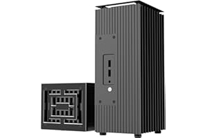 Akasa Turing WS, per Intel® NUC 13/12 Pro (Arena Canyon/Wall Street Canyon), custodia senza ventole in alluminio puro, dissipatore interno M.2 SSD, posizionamento verticale o orizzontale, A-NUC87-M1B