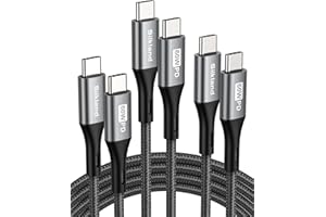 Silkland Kabel USB C na USB C, 60 W, 3 sztuki [50 cm + 1 M+2 M], 20 V/3 A PD 3.0 QC4.0 kabel do ładowania USB C na USB C do iPhone 16/15 Pro Max, Samsung Galaxy S24 S23 Ultra, iPad Pro/Air/Mini6,