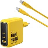 Aohi Youth 140W 3 Port Charging Adapter, 140W 1m PD 3.1 480Mbps Super Fast Charging/Data Cable Set