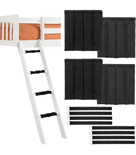 Cuscinetti Per Scaletta Letto A Castello BTSKY - 5 Pezzi Con Cinghie, Antiscivolo - Foto 7