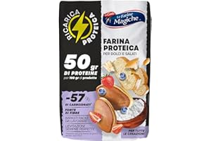 LO CONTE Le Farine Magiche Ricarica Proteica | Farina Proteica naturale, vegetale per impasti dolci e salati | Keto, Low Fat, senza glutine | Confezione 250 g (8 pezzi)