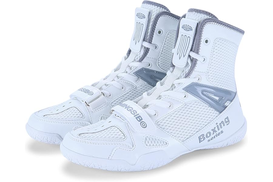 BLBK Boxing Shoes Men's Wrestling Shoes Combat Boxers Youth Muay Thai Kickboxing Sparring Boxers Trainers Breathable Boxing Boots Ring Shoes for Men