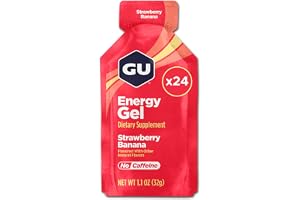 GU Energy gel, jordgubbsbanan (jordgubbsbanan), låda med 24 x 32 g