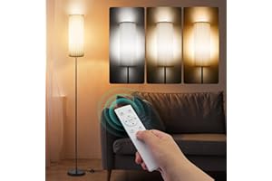 YELUFT 12W LED Floor Lamps for Living Room Bedroom Office, Remote & Foot Switch Control, 66.9'' Modern Standing Lamp Floor Lamp 3 Color Temperatures Adjustable Bedside Lamps,Reading Light Floor Lamp