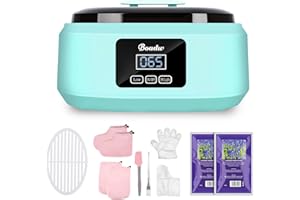 Boadw Baño de parafina para manos y pies, 3400 ml Calentador de parafina para piel seca y áspera, maquina parafina con 900 g de cera de parafina y accesorios, Gran regalo de spa - verde