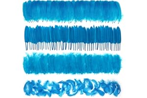 MWOOT 4 Estilos Surtidos de Plumas Artesanales (Azul)