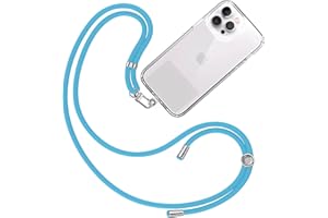 TBOC Cordón Correa Cuerda Universal Colgar Funda Teléfono Móvil en Cuello - Cinta Cadena Colgante con Parche de Plástico - Colgador Lanyard con Enganche Adaptador Llavero Móviles Llaves Accesorios