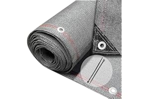 VOUNOT® Malla Sombreo y Ocultación 1.5×20m, Valla Privacidad 230 g/m² HDPE Protección UV, Red de Sombra con Bridas, para Jardín, Huerto, Balcón, Gris