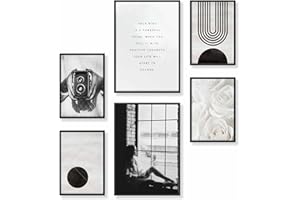 Heimlich Set di Stampe da Parete - Senza Cornici - Decorazioni da Muro per Soggiorno, Camera da Letto e Cucina - Poster Abbinati - | 2 x A3 & 4 x A4-30x42 & 21x30 | » Abstract Photo Roses «