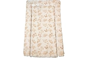 The Gilded Bird Baby Changing Mat, Raised Edges, Change Mat, 72cm x 46cm, Extra Padded, High Density Foam, Wipeable (Lovely Leaves Beige)