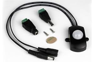 Taikuwu Aotomatic Mini 5A/12V 24V PIR sensore di movimento a infrarossi interruttore per striscia LED + femmina maschio DC connettore